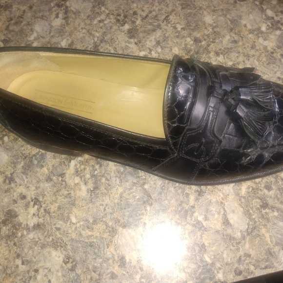 Johnson&Murphy Black Italy Embossed Tassel Slipon Loafer Size 11M, (79) - Picture 9 of 10